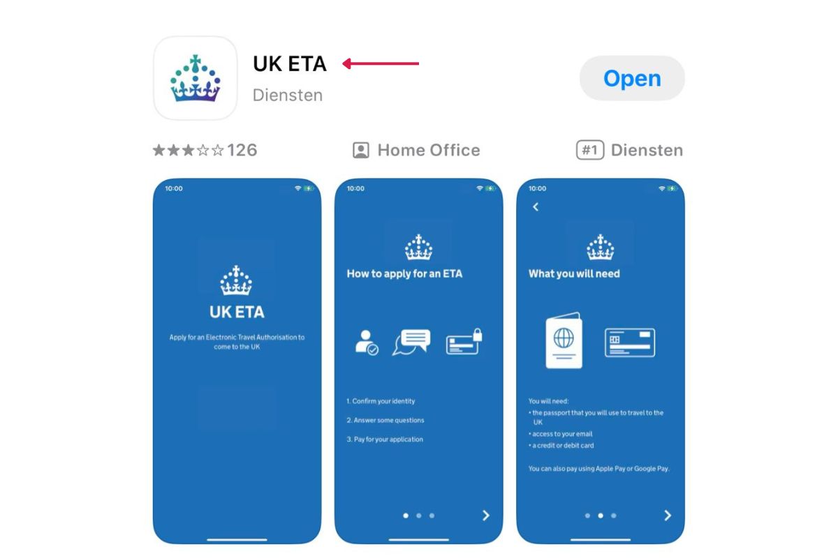 Application officielle UK ETA du gouvernement britannique pour demander l'ETA Angleterre à 20 £